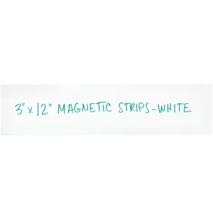 3 x 12" White Warehouse Labels - Magnetic Strips