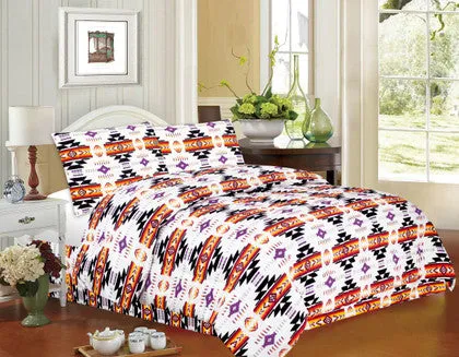 4PC Southwest Design Luxury Comforter Set - Queen, King