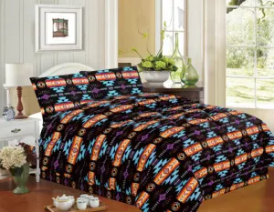 4PC Southwest Design Luxury Comforter Set - Queen, King