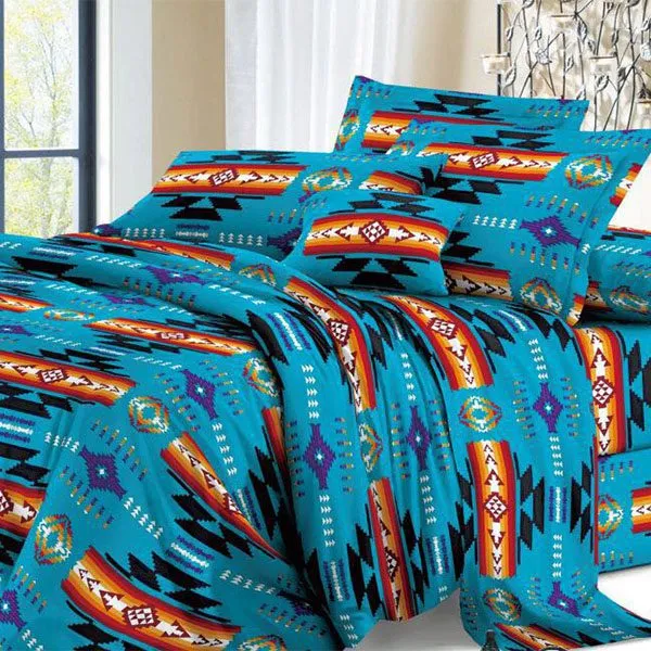 4PC Southwest Design Luxury Comforter Set - Queen, King