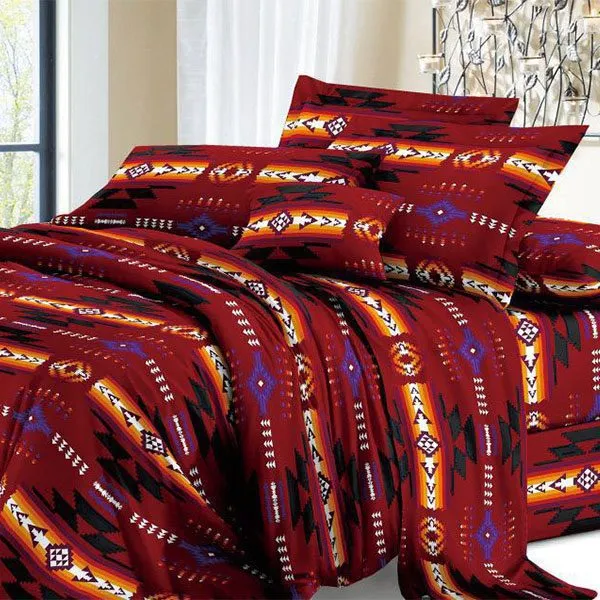 4PC Southwest Design Luxury Comforter Set - Queen, King