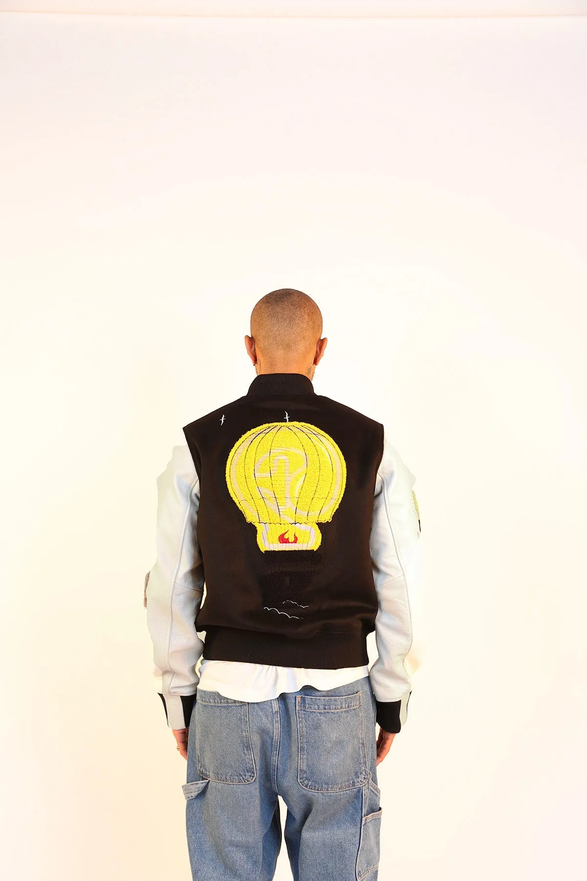 AIR BALLOON VARSITY JACKET | BLACK