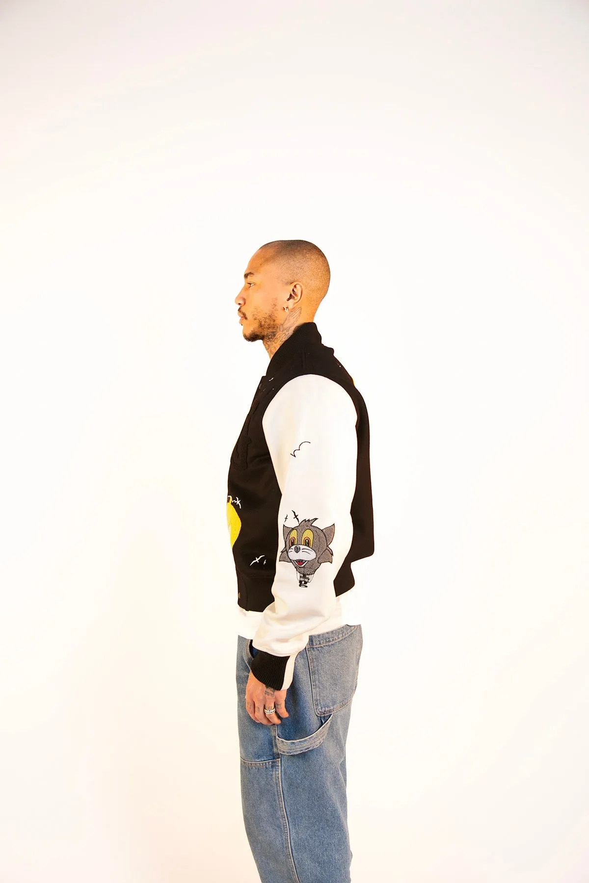 AIR BALLOON VARSITY JACKET | BLACK