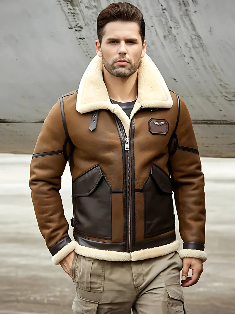 AIR FORCE FIGHTER JET PILOT DESIGNED GENUINE LEATHER JACKET