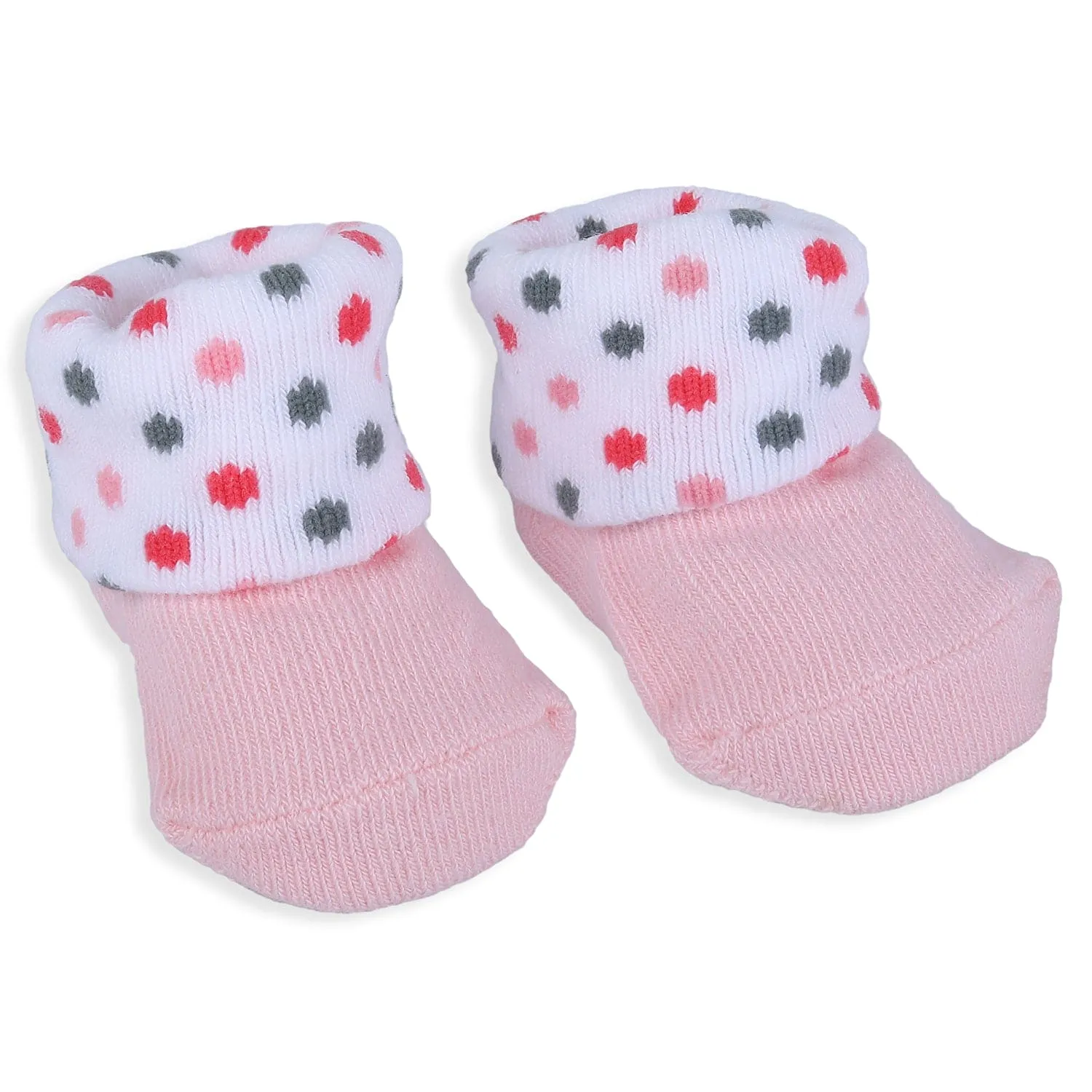 Baby Moo Bunny Polka Dotted Newborn Breathable Infant Cotton Socks - Pink