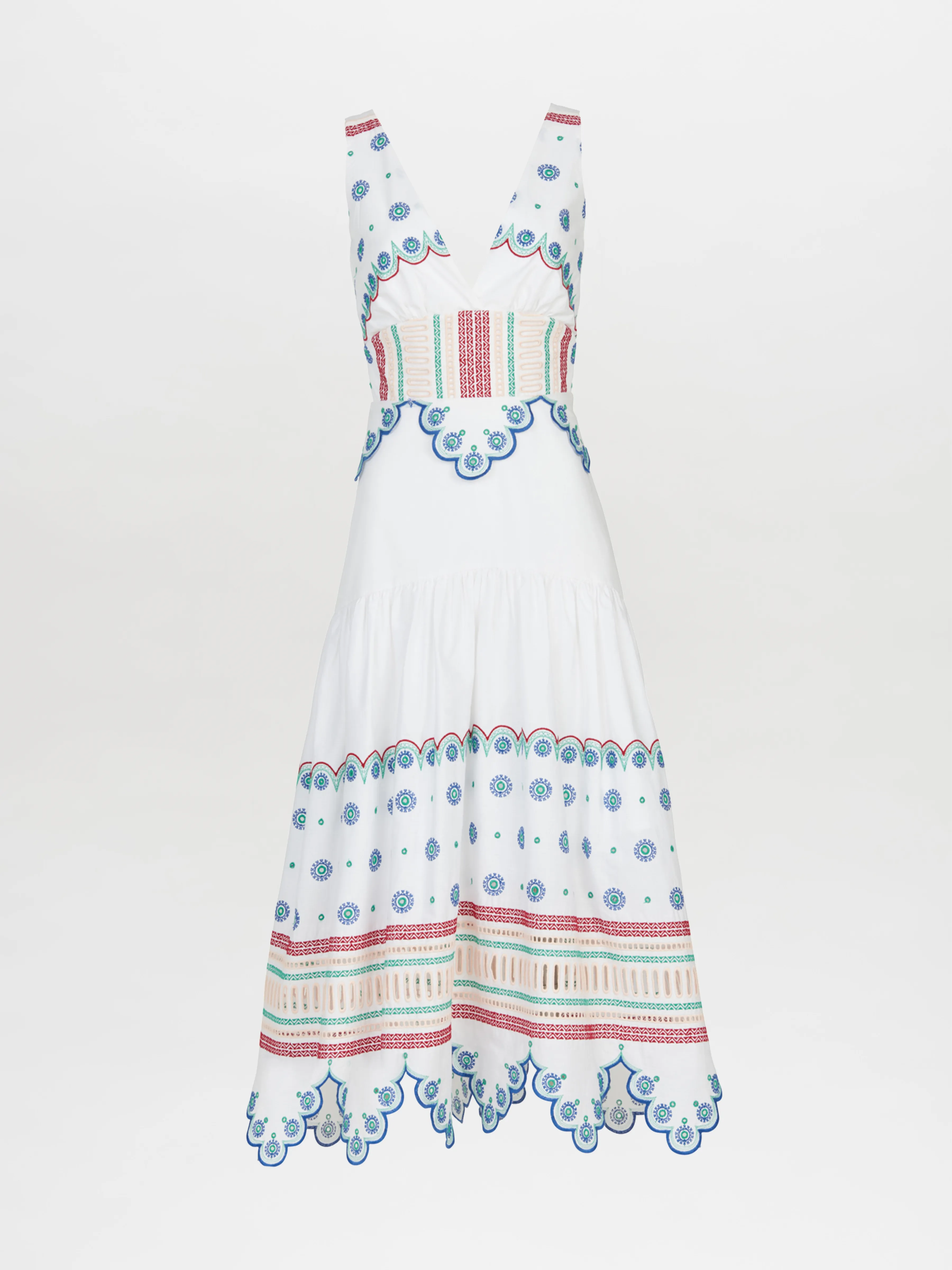 Biset Dress White Blue