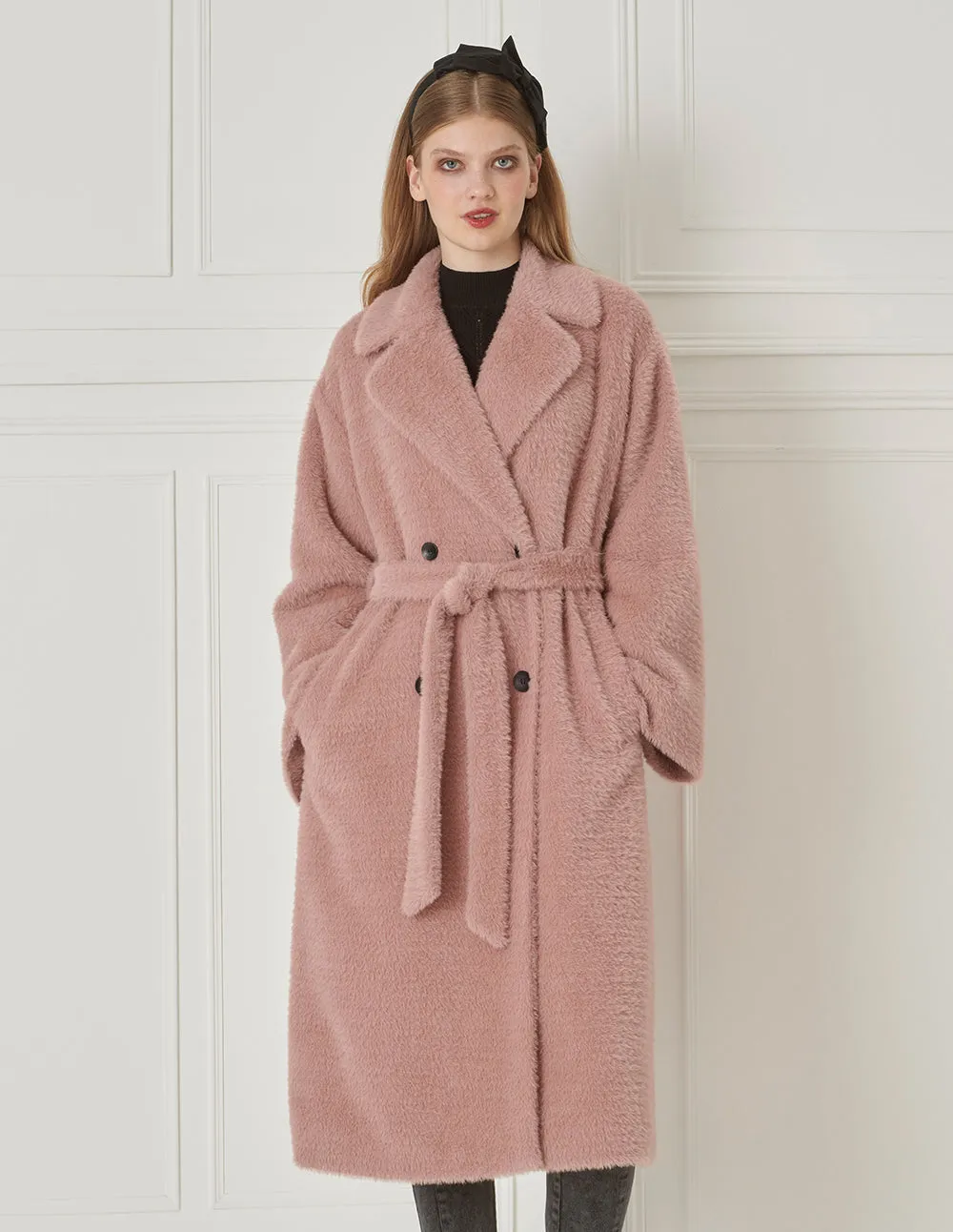 BORA AKSU Plush Classic Double-Breasted Coat