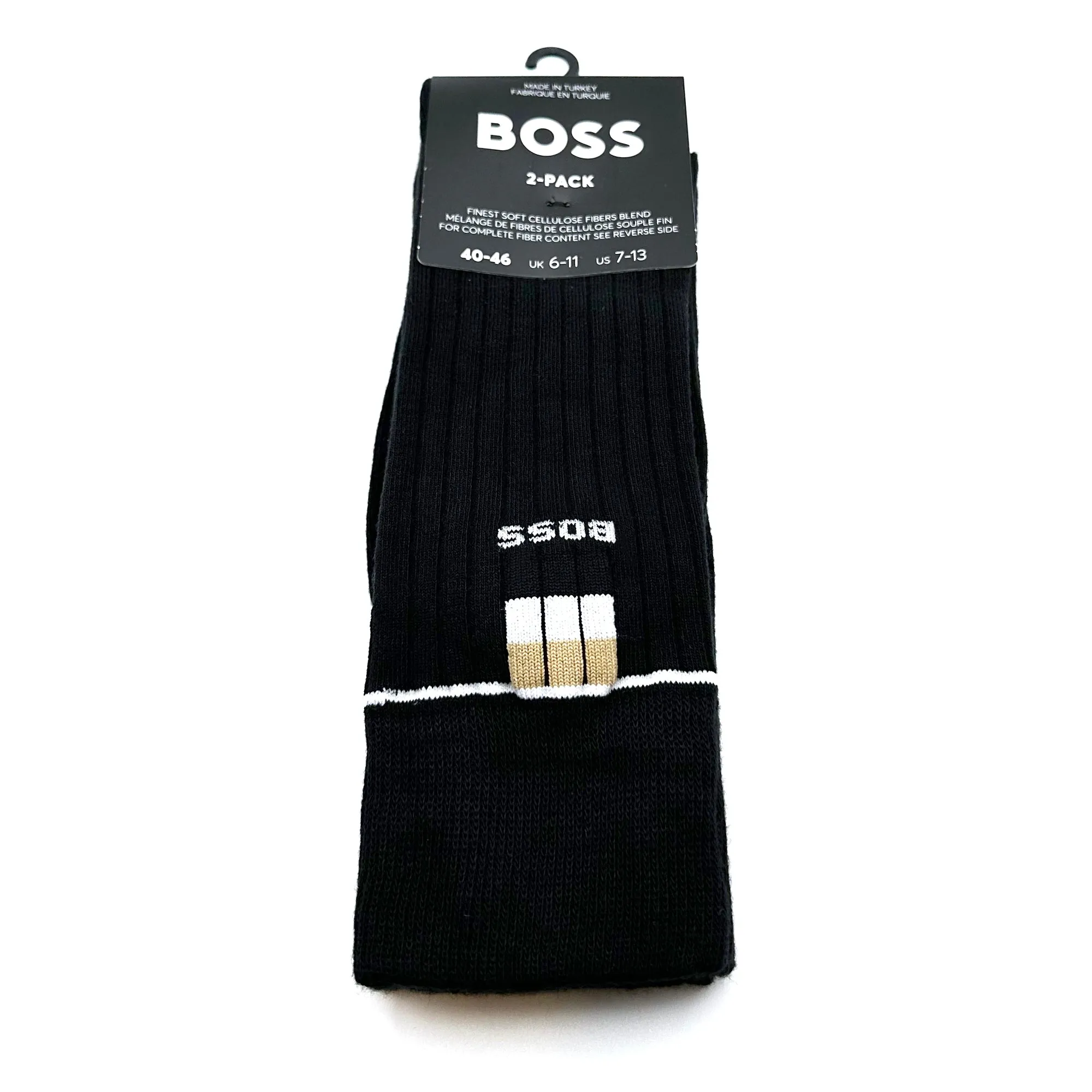 BOSS 2 Pair RS Fine Rib Socks