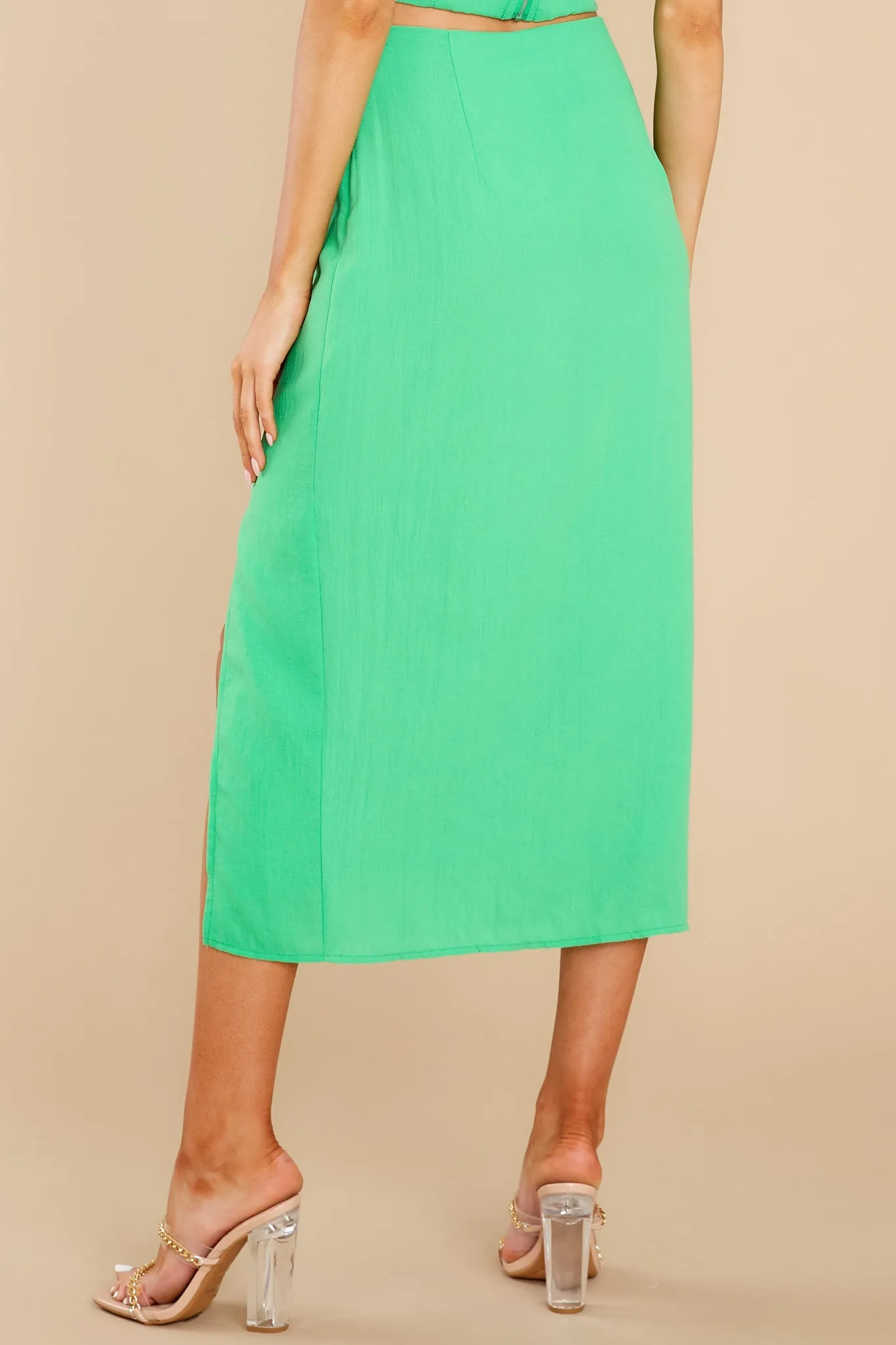 Clever Ways Kelly Green Skirt