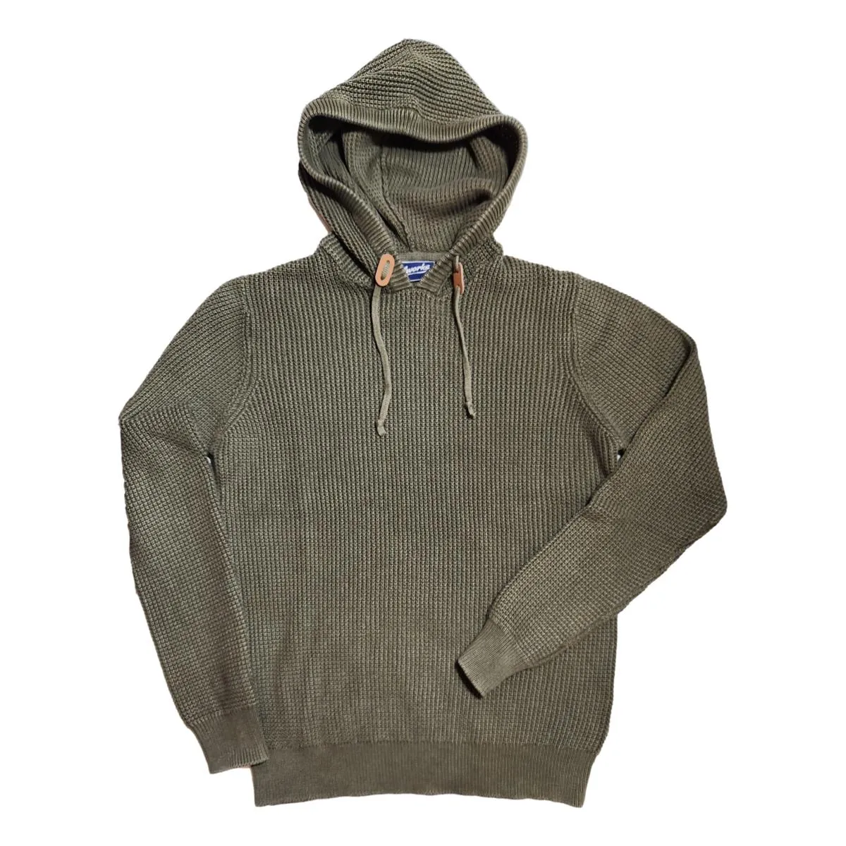 Cotton Hooded Sweater Burnt Olive