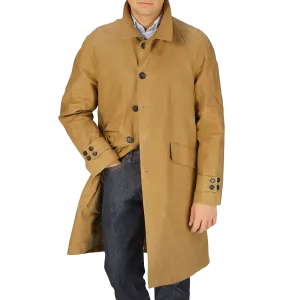 Dark Beige Waxed Cotton Kamikaze Trenchcoat