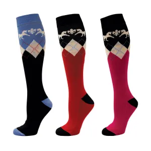 Equine Couture Ladies Hadley Knee Hi Socks - 3 Pack