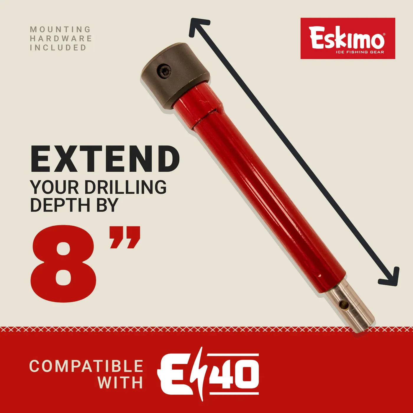 Eskimo Steel Electric Auger Extensions