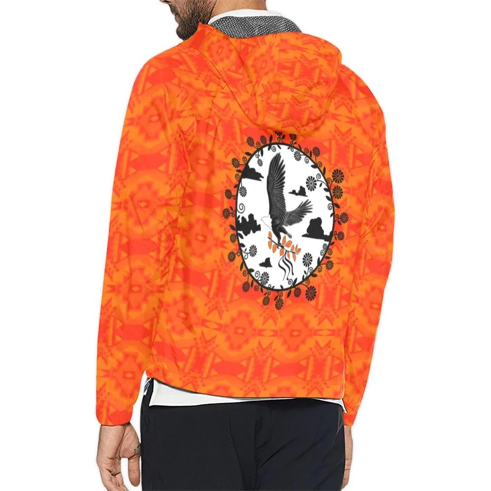 Fancy Orange Carrying Their Prayers Unisex Windbreaker