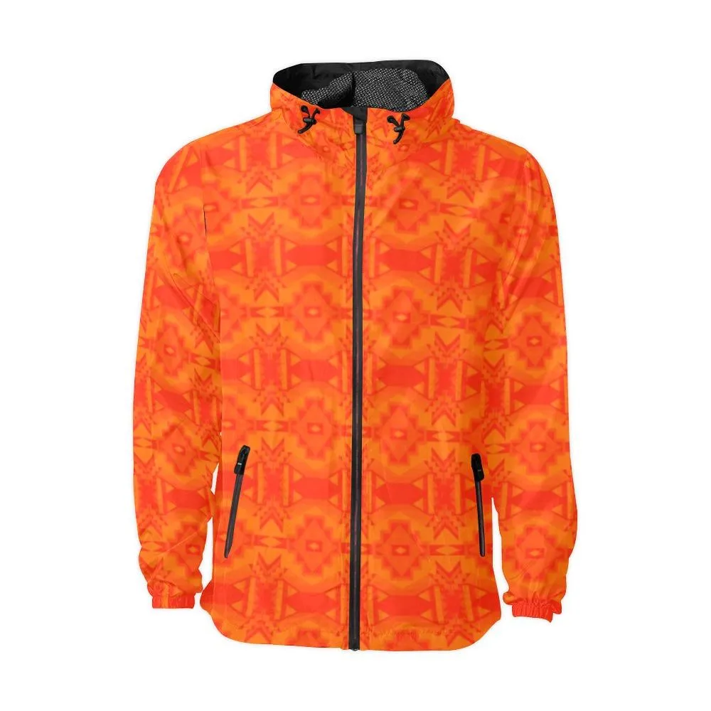 Fancy Orange Carrying Their Prayers Unisex Windbreaker