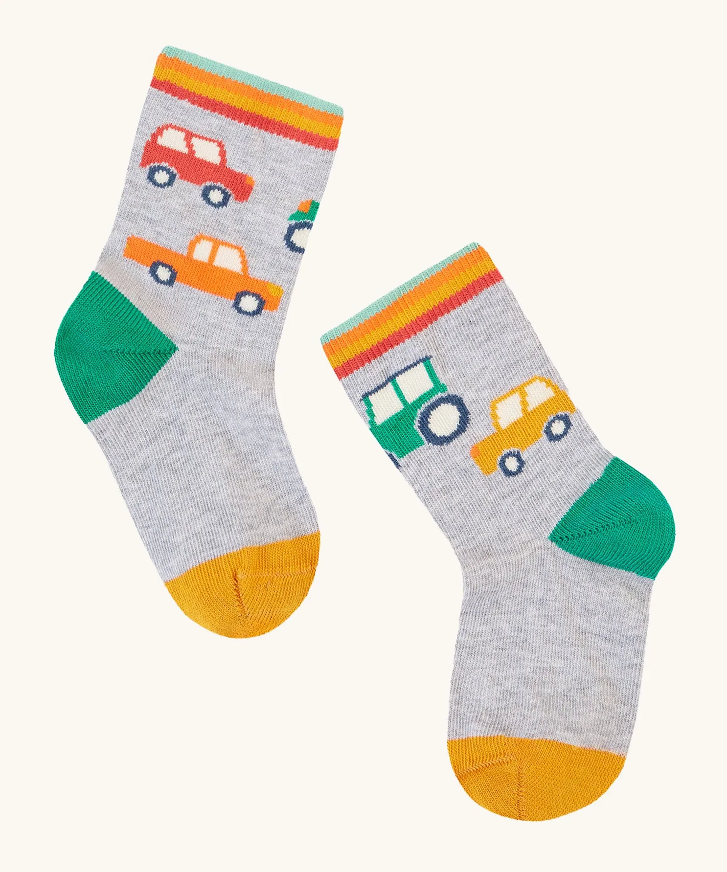 Frugi Little Socks 3 Pack - Cars