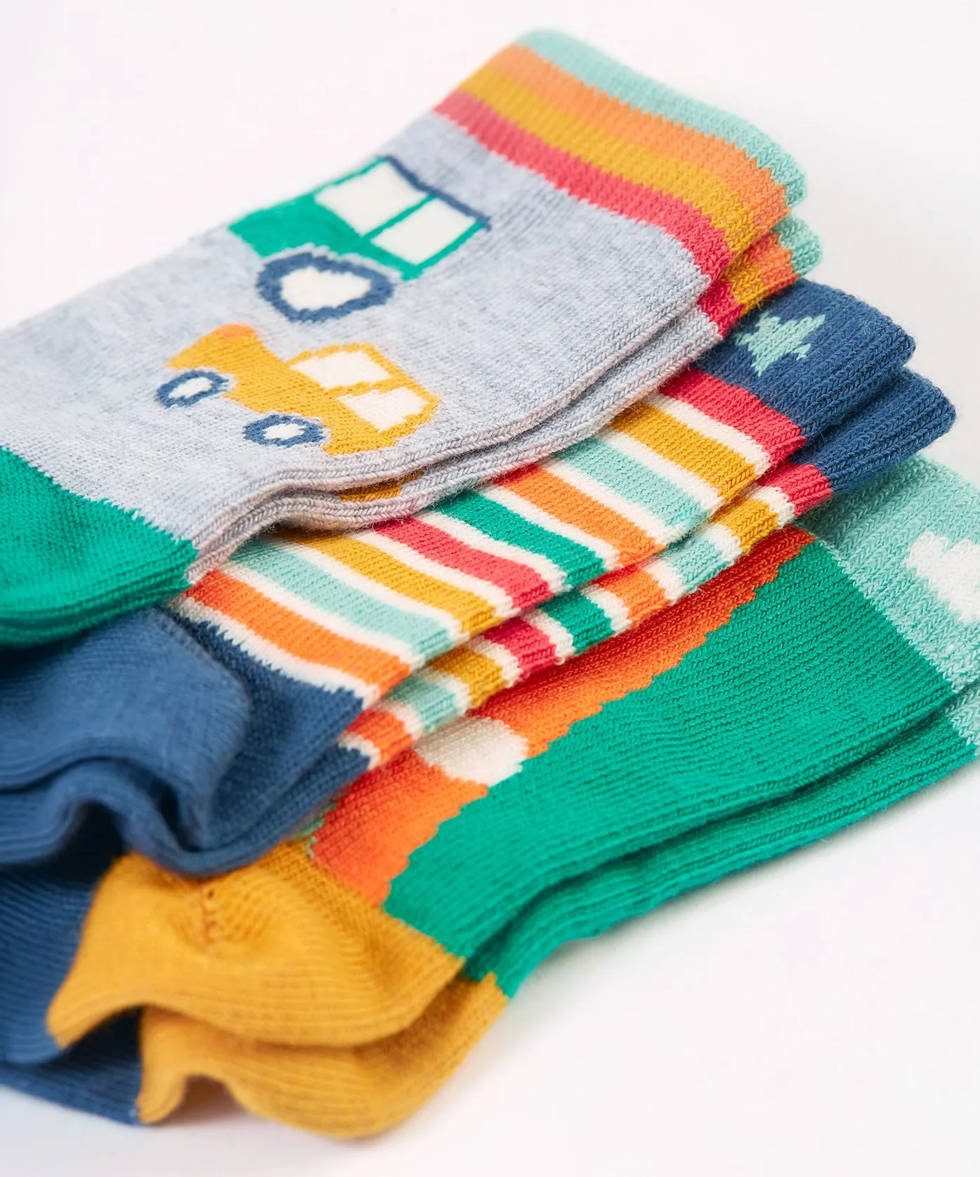 Frugi Little Socks 3 Pack - Cars