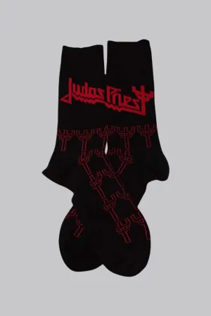 Judas Priest Trident Pattern Socks