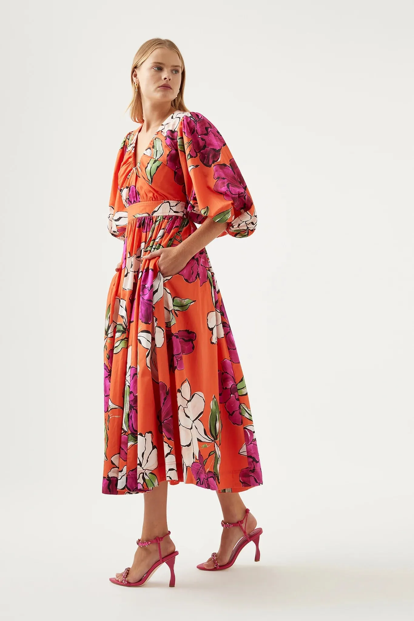 Marlene Floral Midi Dress