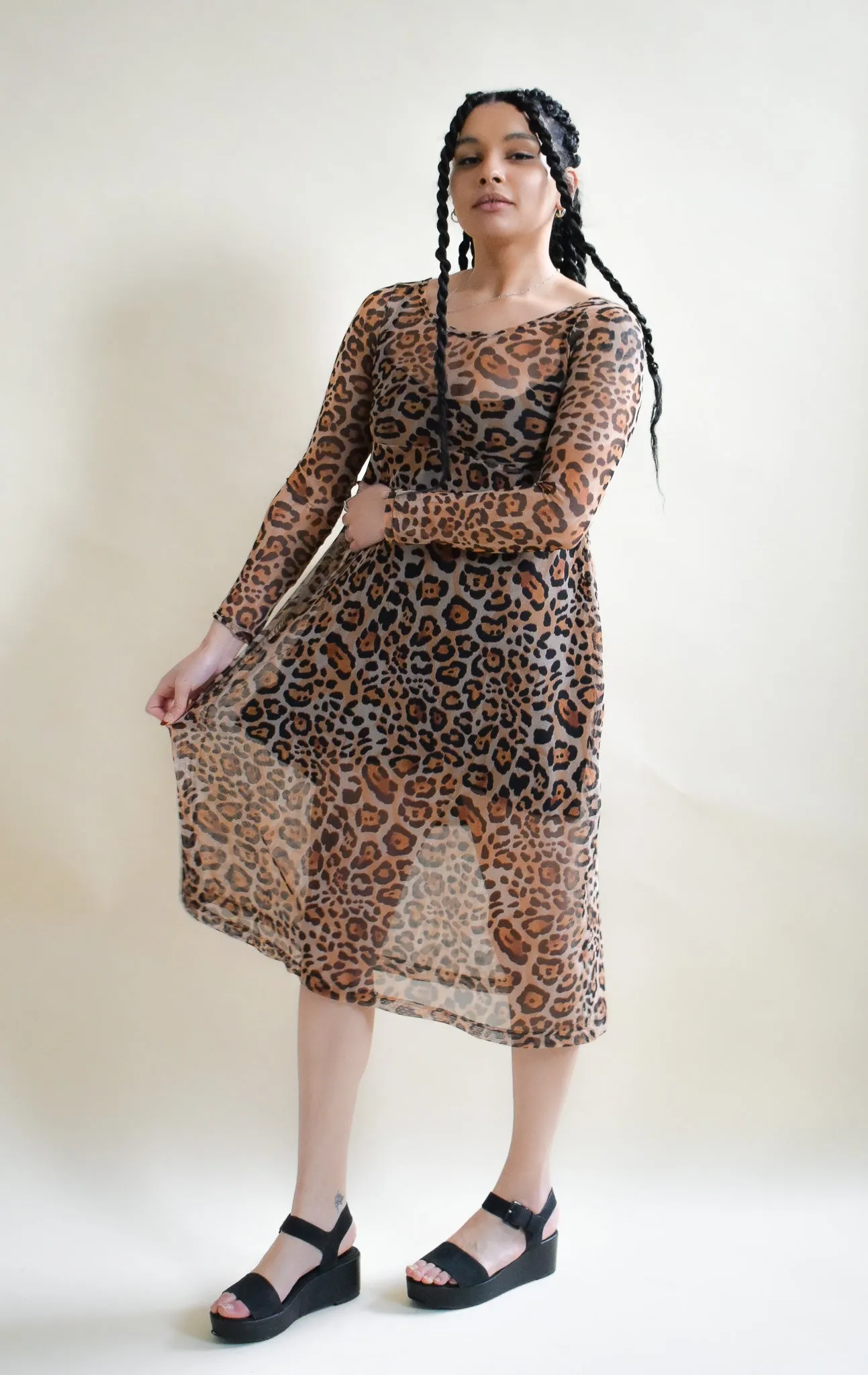 Megumi in Leopard Powermesh