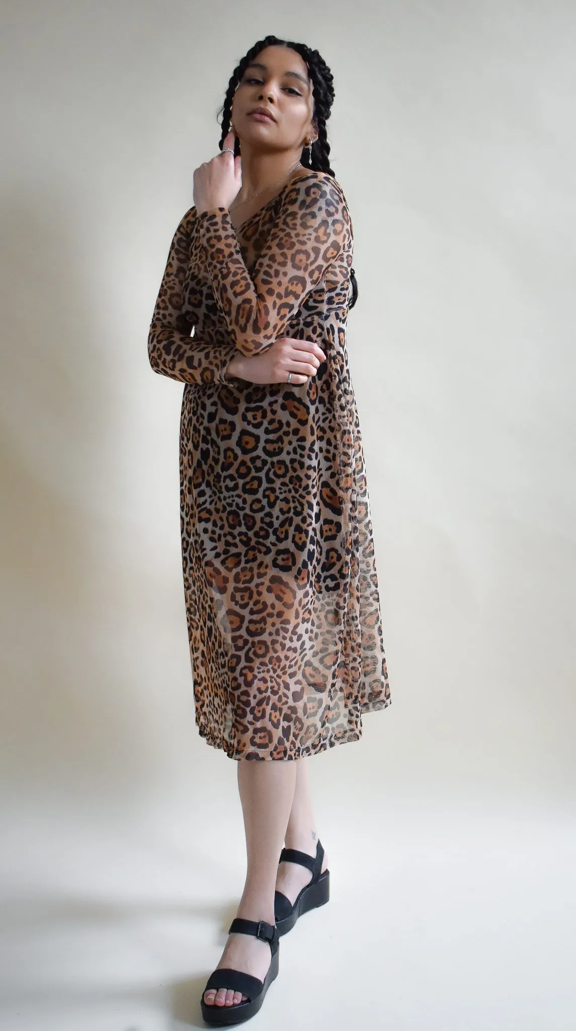 Megumi in Leopard Powermesh