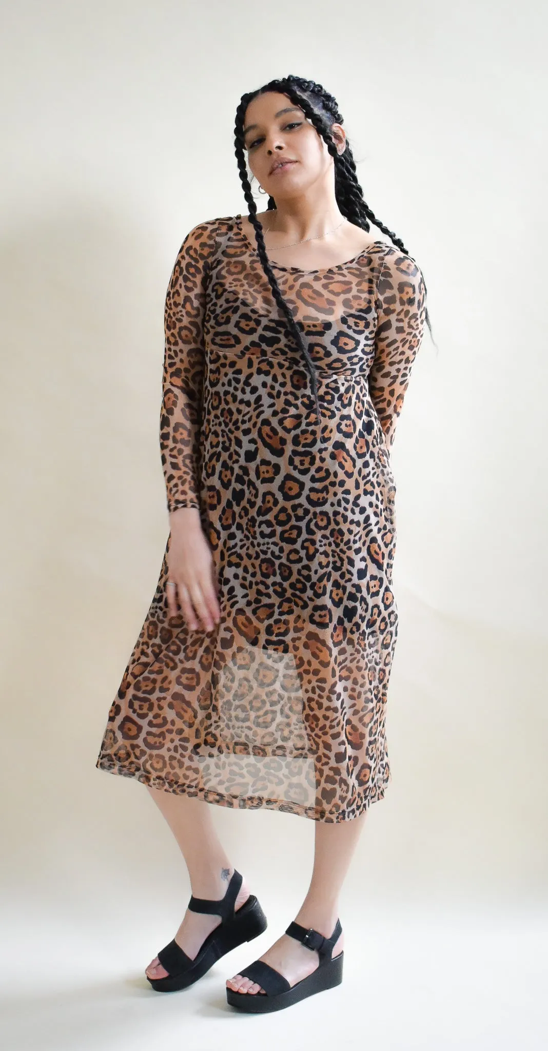 Megumi in Leopard Powermesh