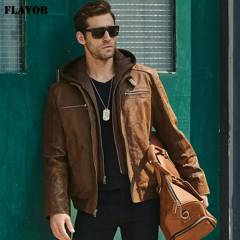 Men's Brown Leather Jacket