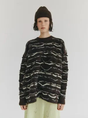 Motsure sweater Multicolor frayed sweater