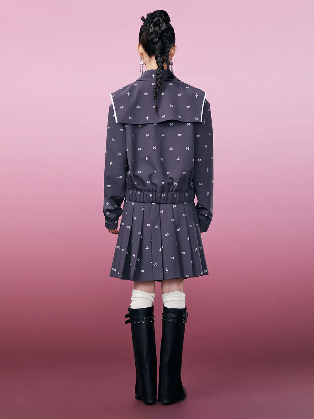 MUKZIN Frog Botton Stars Logo Classic Coat