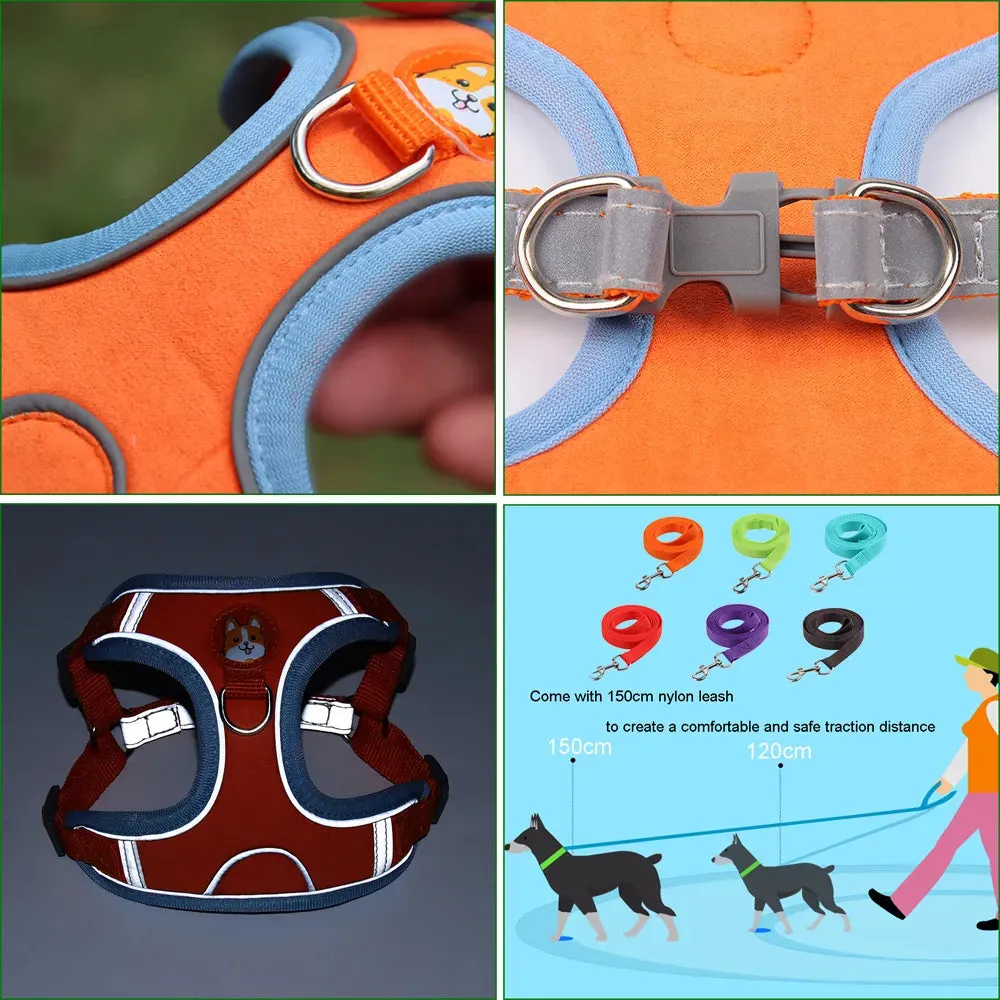 No Pull Dog Harness: Small Dogs & Puppies, Lightweight, Reflective, Escape-Proof