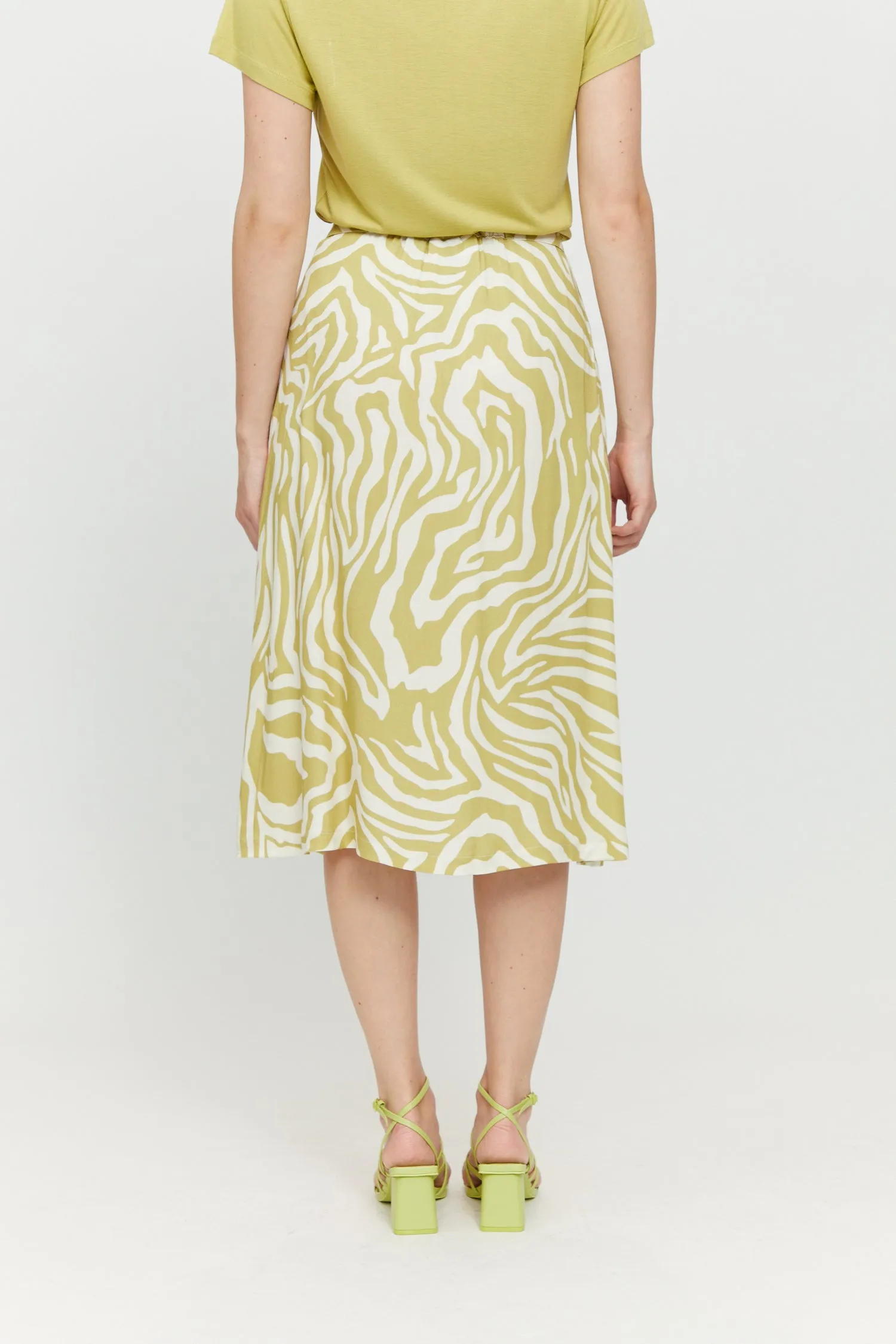 Nomi Printed Skirt Celery Green