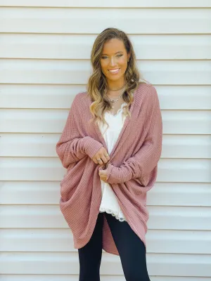 Orchard Stroll Waffle Knit Cardigan