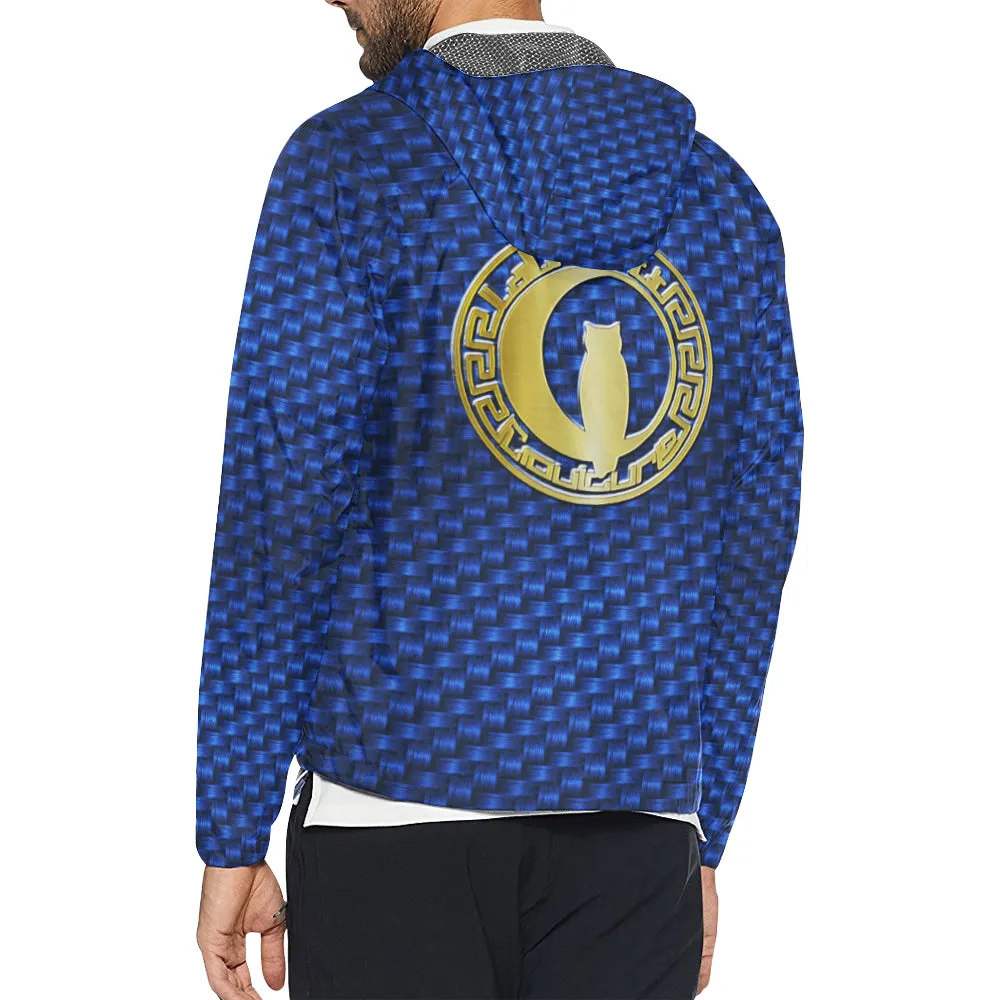 PAGNE BLUE All Over Print Windbreaker for Unisex