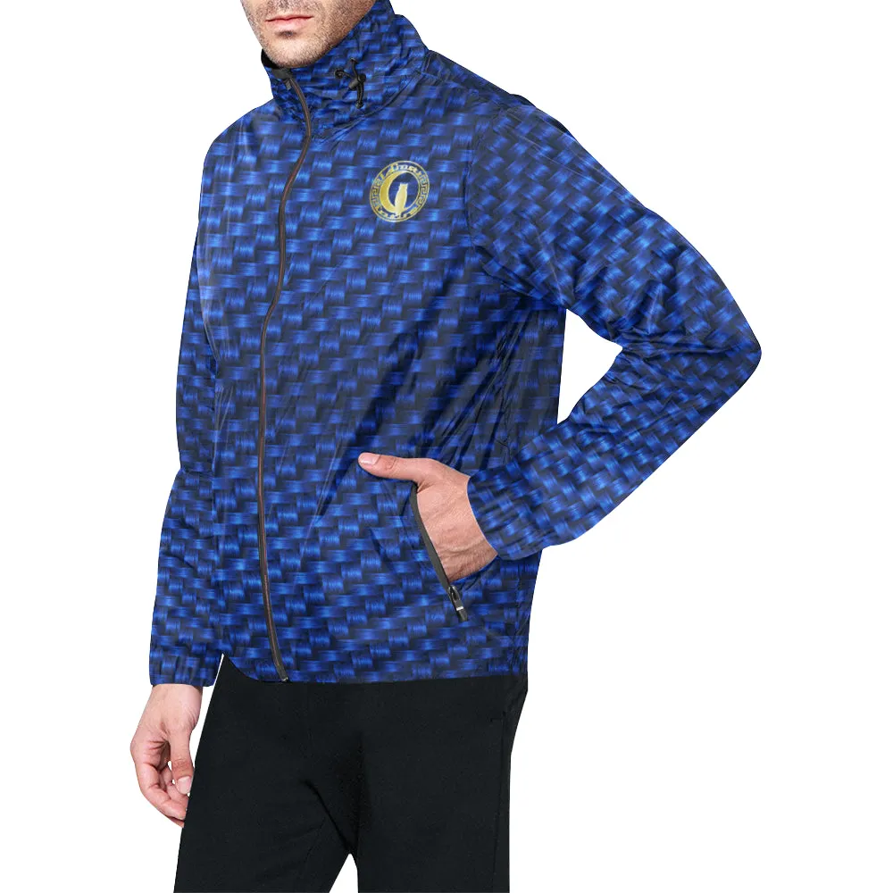 PAGNE BLUE All Over Print Windbreaker for Unisex