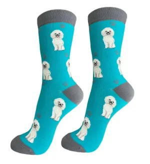 Poodle White Socks-Full Body