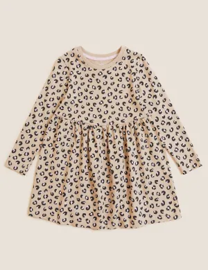 Pure Cotton Leopard Print Dress