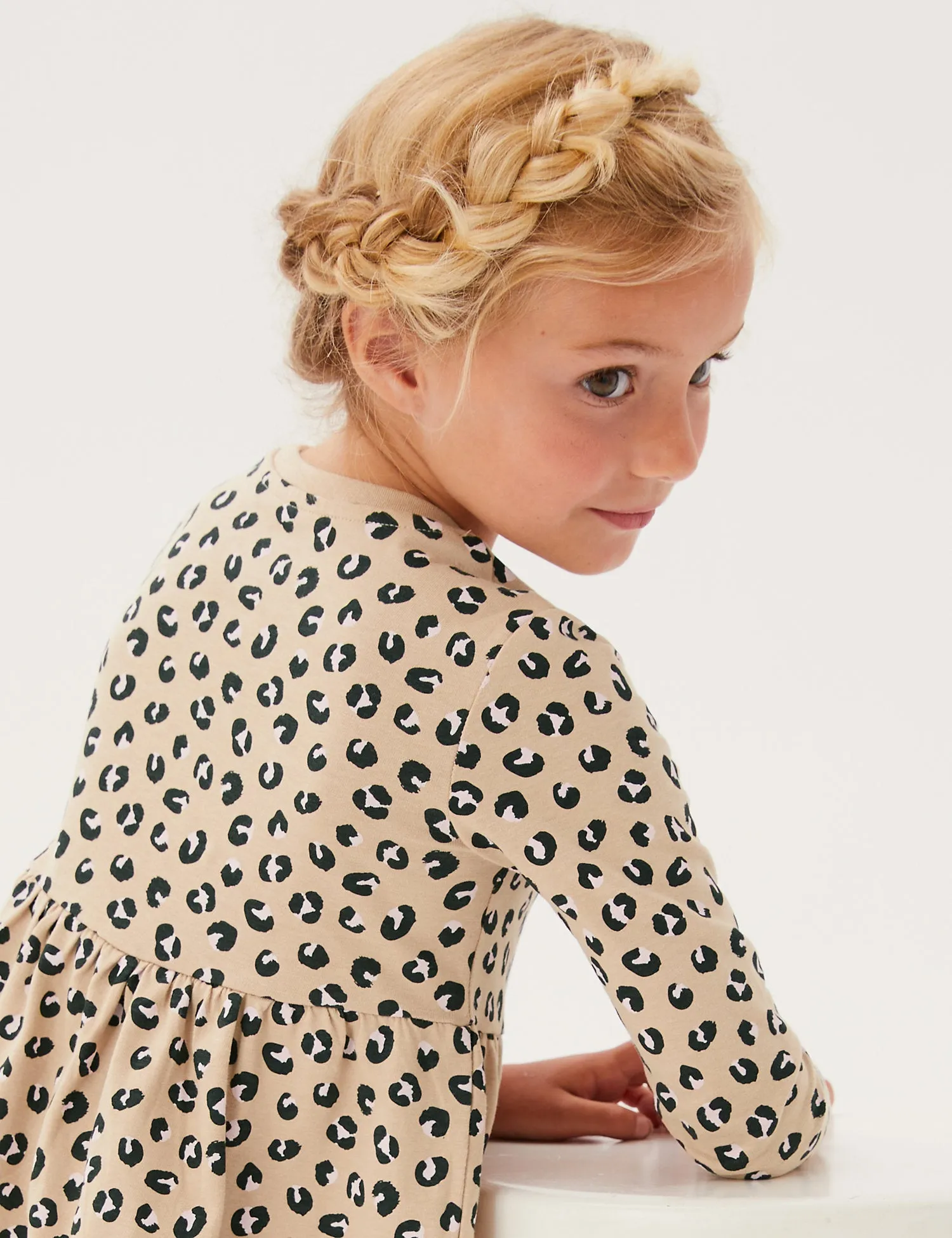 Pure Cotton Leopard Print Dress