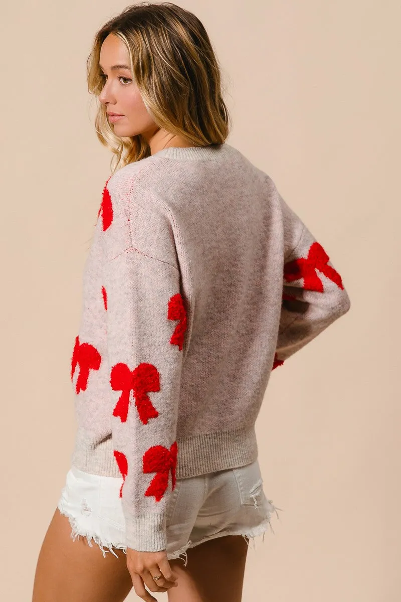 Ribbon Bow Pattern Sweater