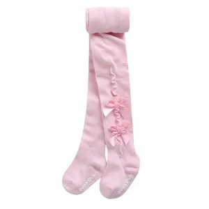 Shirring Ribbon Pink Tights