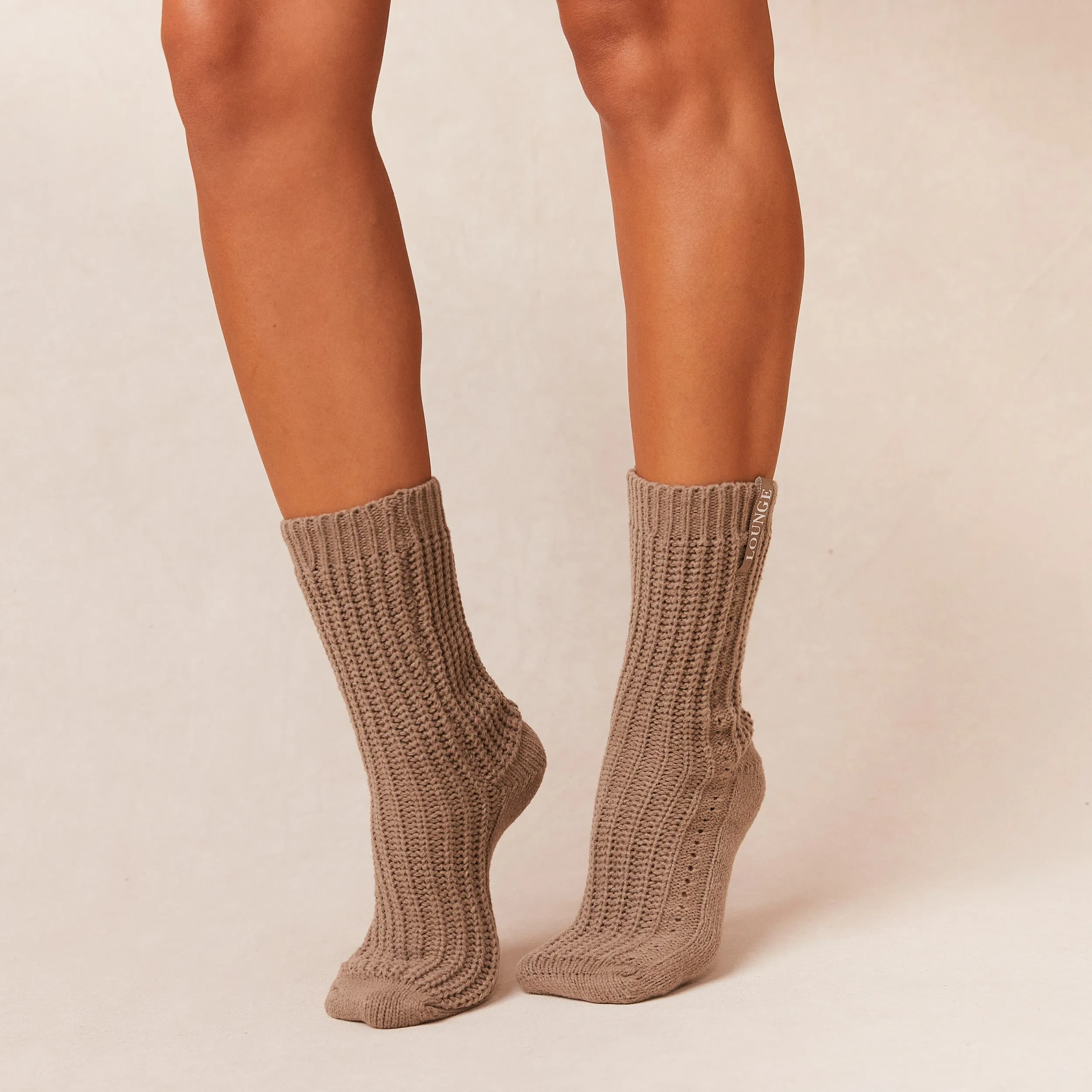 Snooze Knitted Socks - Fawn