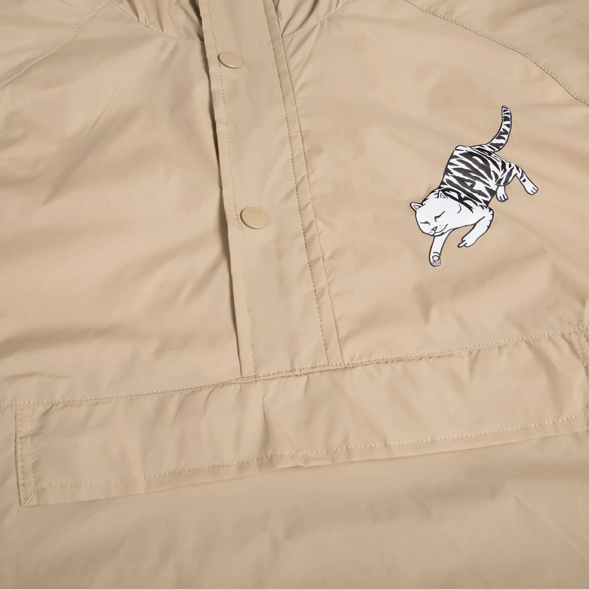 Tattoo Nerm Half Zip Anorak Jacket (Tan)