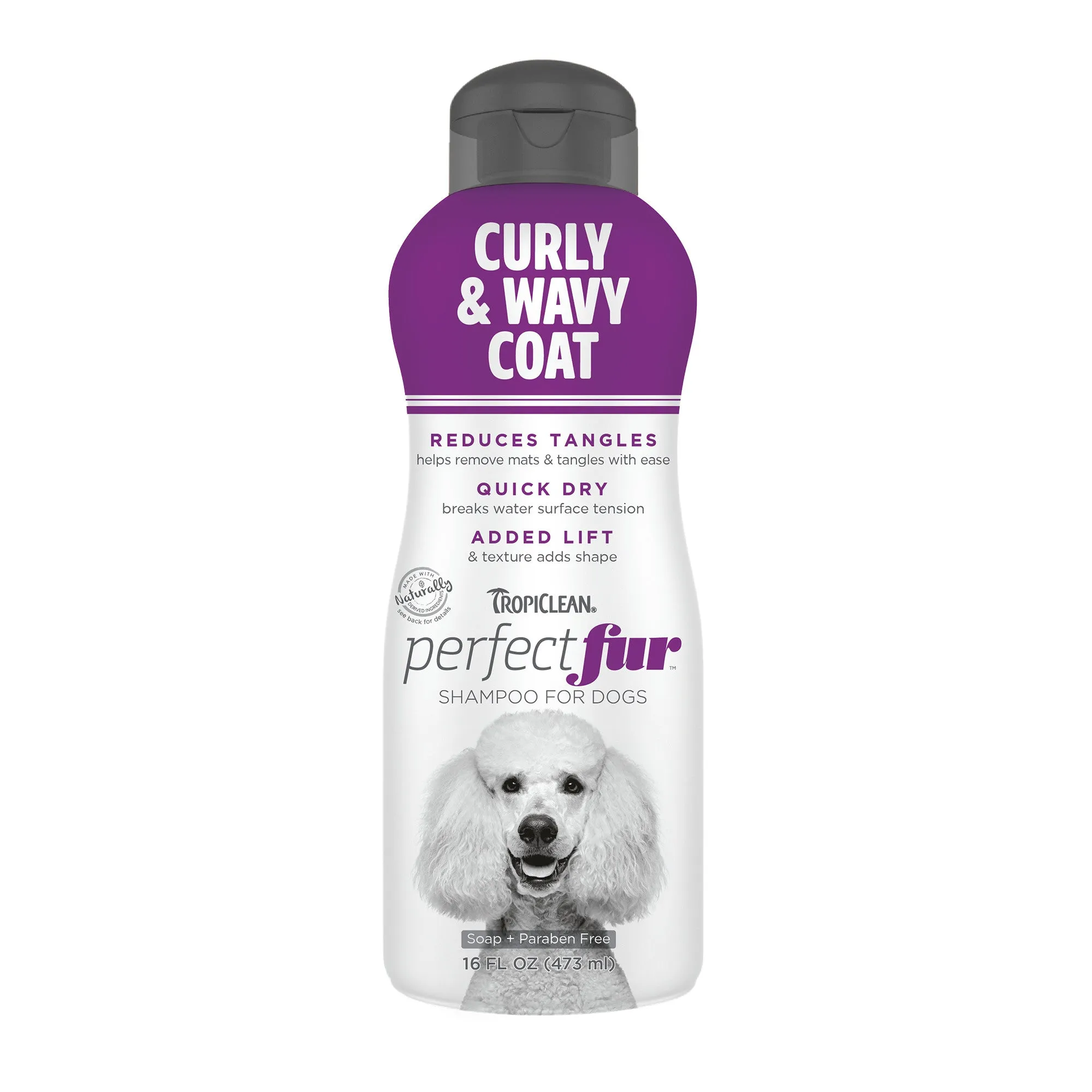 TropiClean PerfectFur Curly & Wavy Coat Shampoo 473ml