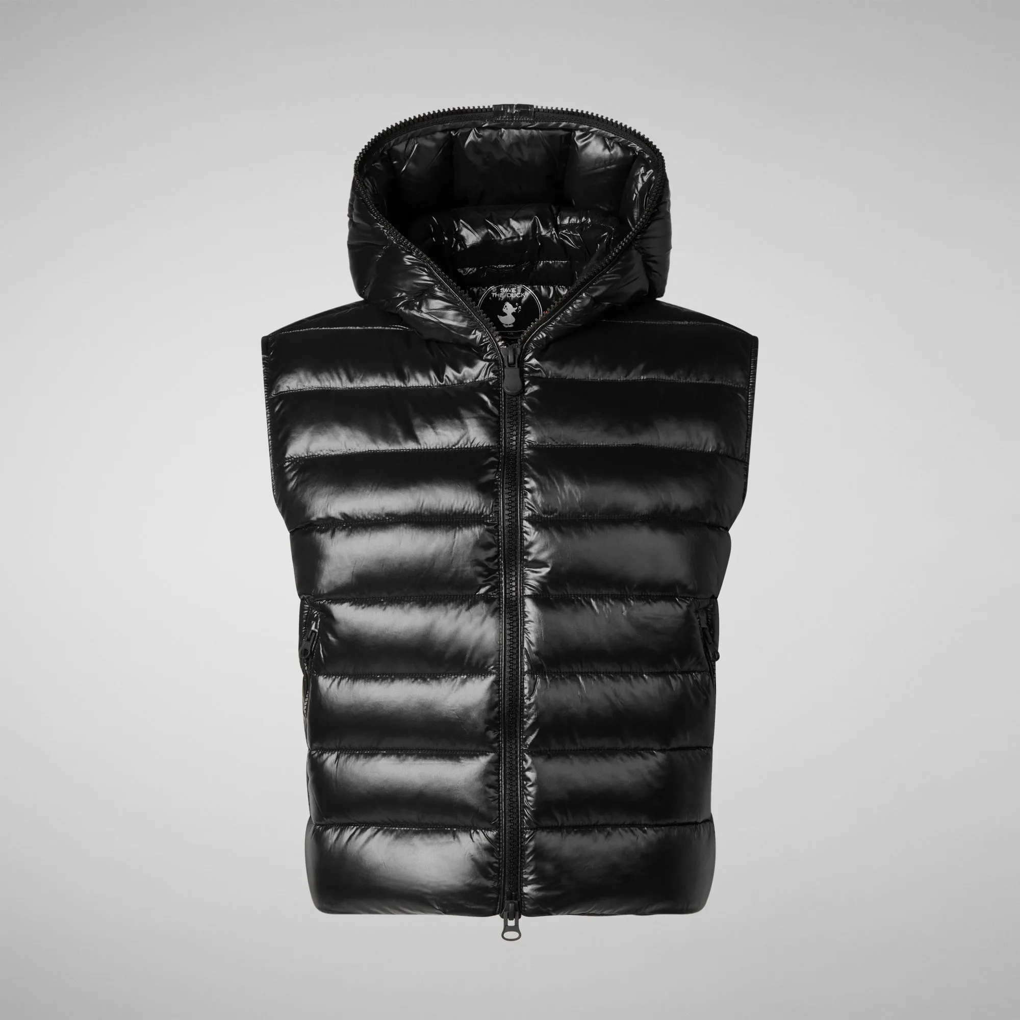 Women's hooded vest Romina in black